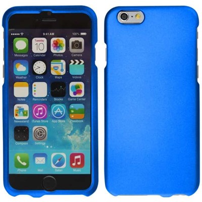 Apple Compatible Rubberized Snap On Hard Cover - Blue  IPH6-BL-RP