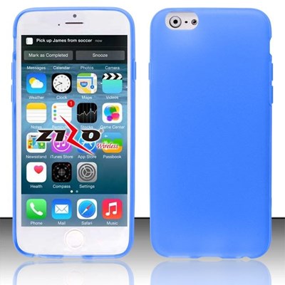 Apple Compatible Solid Color TPU Case - Blue  IPH6-BL-TPU