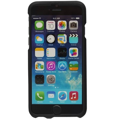 Apple Compatible Rubberized Snap On Hard Cover - Black  IPH6-BLK-RP