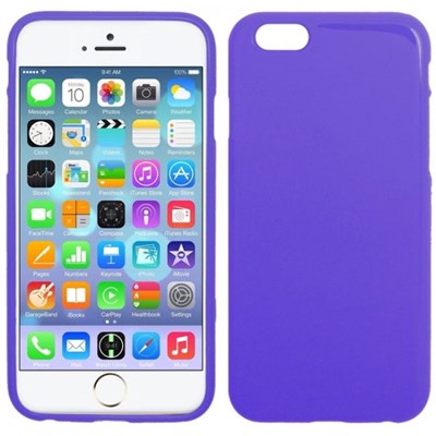 Apple Compatible Solid Color TPU Case - Purple  IPH6-PU-TPU