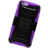 Apple Compatible Armor Style Case with Holster - Purple and Black  IPH6PLUS-PUBK-1AM2H Image 1