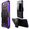 Apple Compatible Armor Style Case with Holster - Purple and Black  IPH6PLUS-PUBK-1AM2H Image 2