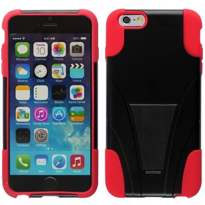 Apple Compatible Dual Layer Cover with Kickstand - Red  IPH6PLUS-RD-1HYB