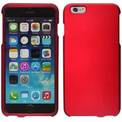 Apple Compatible Rubberized Snap On Hard Cover - Red  IPH6PLUS-RD-1RP