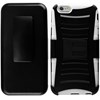 Apple Compatible Armor Style Case with Holster - White and Black  IPH6PLUS-WHBK-1AM2H Image 2