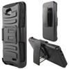 LG Compatible Armor Style Case with Holster - Black and Black  LGL90-AM2H-BKBK Image 1