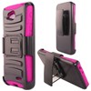 LG Compatible Armor Style Case with Holster - Pink and Black  LGL90-AM2H-PKBK Image 1