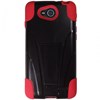 LG Compatible Dual Layer Cover with Kickstand - Black and Red LGL90-HYB-RD Image 1