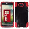 LG Compatible Dual Layer Cover with Kickstand - Black and Red LGL90-HYB-RD Image 2
