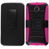Google Compatible Armor Style Case with Holster - Pink and Black  MOTNEXUS6-1AM2H-PKBK Image 1