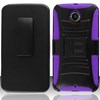 Google Compatible Armor Style Case with Holster - Purple and Black  MOTNEXUS6-1AM2H-PUBK Image 1