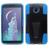 Google Compatible Dual Layer Cover with Kickstand - Blue  MOTNEXUS6-1HYB-BL Image 2