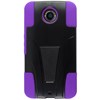 Google Compatible Dual Layer Cover with Kickstand - Purple  MOTNEXUS6-1HYB-PU Image 1