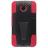 Google Compatible Dual Layer Cover with Kickstand - Red  MOTNEXUS6-1HYB-RD Image 2
