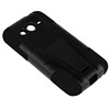 Samsung Compatible Dual Layer Cover with Kickstand - Black and Black  SAMG386-BLK-HYB Image 5
