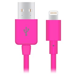 Apple Compatible Naztech Lightning MFi 4 Foot Charge and Sync Cable - Pink  13216-NZ