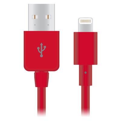Apple Compatible Naztech Lightning MFi 4 foot Charge and Sync Cable - Red  13219-NZ