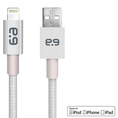 Apple Certified Puregear Charge-sync Flat 48 Inch Cable - Metallic Silver  61038PG