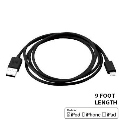 Puregear Charge-sync Lightning  Cord  (9 Foot Cable Length) - Black  61108PG