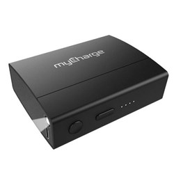 Mycharge Amp Max Rechargeable Backup Battery (6000 Mah) With 2.4a Usb Port And Led Flashlight - Black
