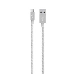 Belkin Mixit Metallic Micro Usb To Usb Charge-sync Cable (4 Ft Length) - Silver