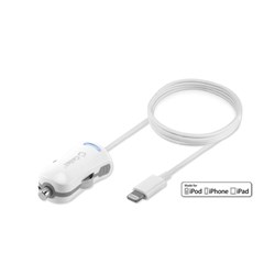 Cellet Ultra Compact 1 Amp Car Charger with 6 Foot Lightning Connector Cable - White  PAPP5GWB