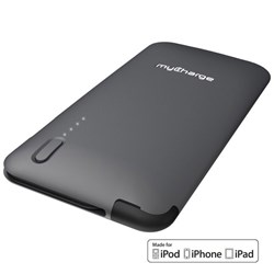 Mycharge Talk And Charge Ultra Thin 3000 Mah Rechargeable Backup Battery With Built In 1a Lightning Connector - Black  TC30G-A