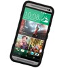 HTC Compatible Dual Layer Cover with Kickstand - Black and Black  HTCONEM9-BLK-HYB Image 3