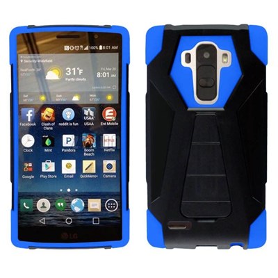 LG Compatible HYBRID Combo Cover with Kickstand - Blue  LGG4-BL-1HYBTB