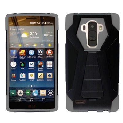 LG Compatible HYBRID Combo Cover with Kickstand - Grey  LGG4-GR-1HYBTB