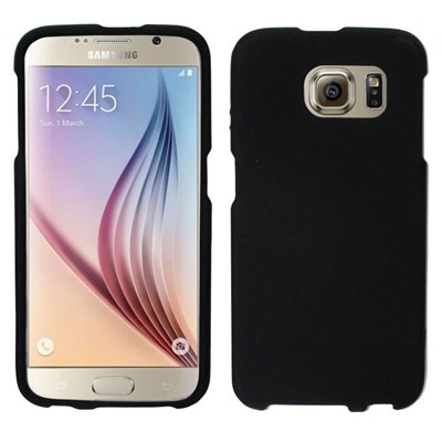 Samsung Compatible Rubberized Snap On Hard Cover - Black  SAMGS6-BLK-RP