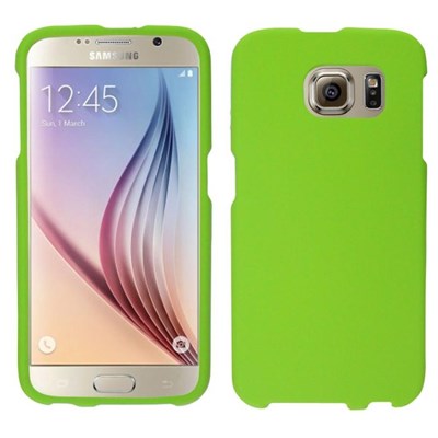 Samsung Compatible Rubberized Snap On Hard Cover - Neon Green  SAMGS6-NGR-RP