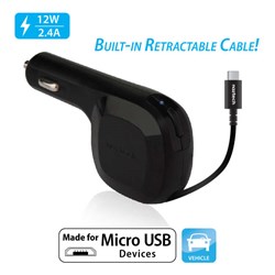 Naztech Reactor II Micro USB Vehicle Charger - Black