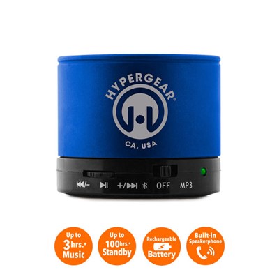 HyperGear MiniBoom Wireless Speaker with Built-in FM Radio- Blue  13215
