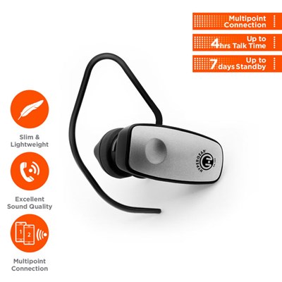 HyperGear V360 Wireless Headset - Grey  13266-NZ