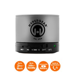 HyperGear MiniBoom Wireless Speaker with Built-in FM Radio- Silver 13291 HyperGear MiniBoom Wireless Speaker with Built-in FM Radio- Silver 13291