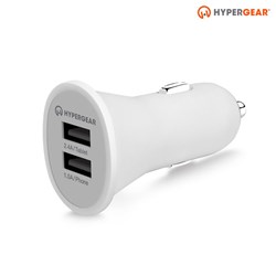 HyperGear Dual USB 2.4A Vehicle Charger - White