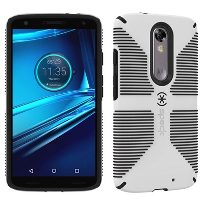 Motorola Speck CandyShell Grip Case - White and Black  73454-1909