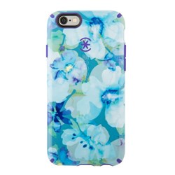 Apple Speck Candyshell Inked Case - Aqua Floral Blue and Ultra Violet Purple  73804-C140