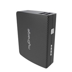 Mycharge Ampmax Rechargeable 6000Mah Backup Battery With Dual 2.4a Usb Ports - Black