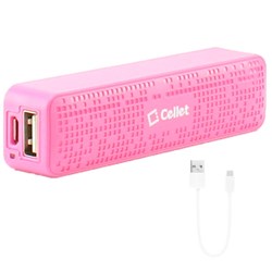 Cellet 2000mAh 1 Amp Universal Power Bank Portable Charger - Pink Cellet 2000mAh 1 Amp Universal Power Bank Portable Charger - Pink