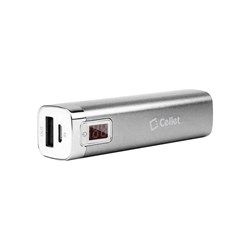 Cellet 2600mAh 1 Amp Universal Power Bank Portable Charger - Silver