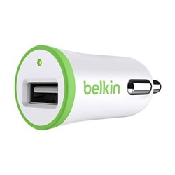 Belkin Boost 2.4 Amp Car Charger Adapter - White And Green  F8J054BTGRN