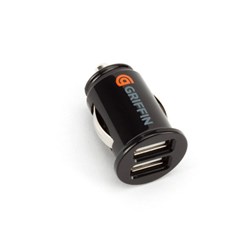 Griffin Powerjolt Dual Port Usb Car Charger Adapter 1 Amp per Port - Black GC23089-2 Griffin Powerjolt Dual Port Usb Car Charger Adapter 1 Amp per Port - Black GC23089-2