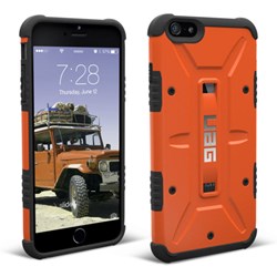 Apple Compatible Urban Armor Gear Composite Hybrid Case - Rust and Black  UAG-IPH6PLS-RST