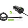 Cellet High Powered Car Charger For Micro Usb Devices With Additional Usb Port (2.1a) - 5 Ft Cord - Black Image 1