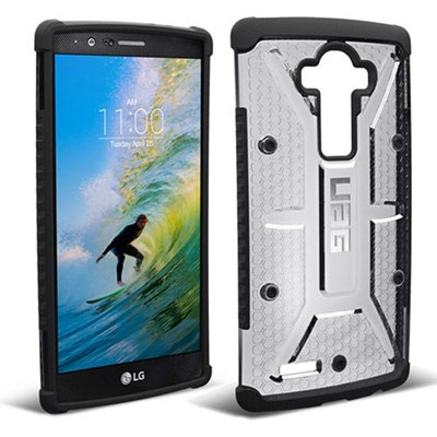 LG Compatible Urban Armor Gear Composite Hybrid Case - Ice and Black  UAG-LGG4-ICE