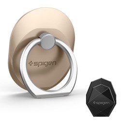 Spigen Style Ring full Range Kickstand With Hook Mount For Car Dashboard - Champagne Gold With Silver Ring