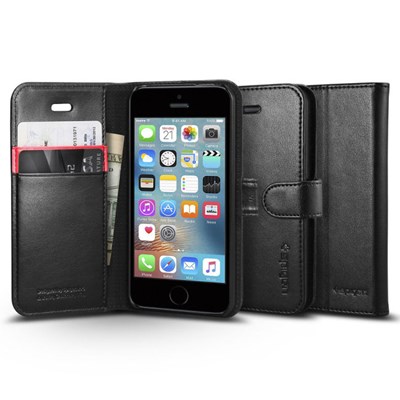 Apple Compatible Spigen Sgp Wallet S Case With Card Holder - Black  041CS20191