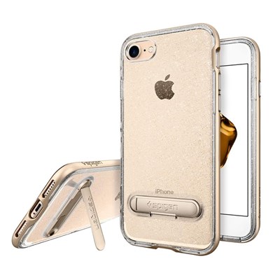 Apple Spigen Crystal Hybrid Case With Kickstand - Gold Quartz Glitter  042CS21212